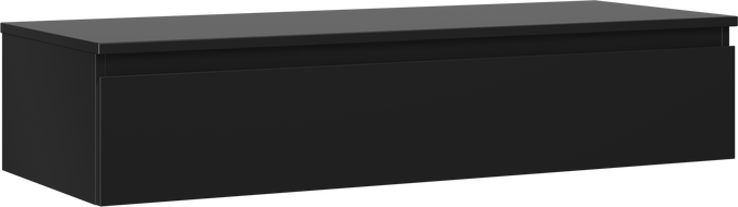 Mexen Orio vonios spintelė po kriaukle 120 cm su stalviršiu, 1 stalčius, juoda matinė - 91A10-12023-1-BFC71