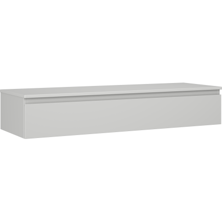 Mexen Orio vonios spintelė po kriaukle 140 cm su stalviršiu, 1 stalčius, pilka matinė - 91A10-14023-1-BFC62