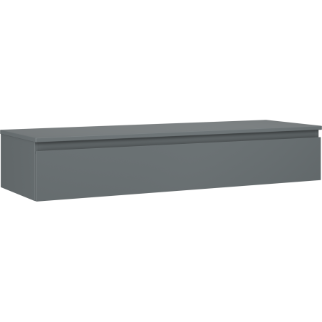 Mexen Orio vonios spintelė po praustuvu 140 cm su stalviršiu, 1 stalčius, grafito matinė - 91A10-14023-1-BFC66