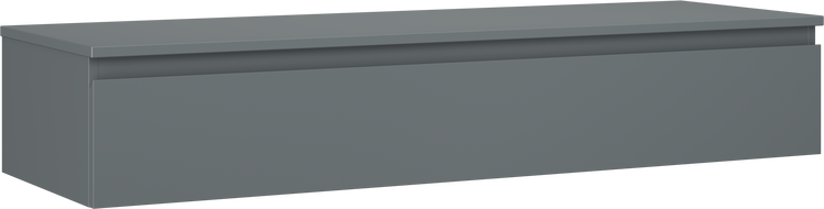 Mexen Orio vonios spintelė po praustuvu 140 cm su stalviršiu, 1 stalčius, grafito matinė - 91A10-14023-1-BFC66