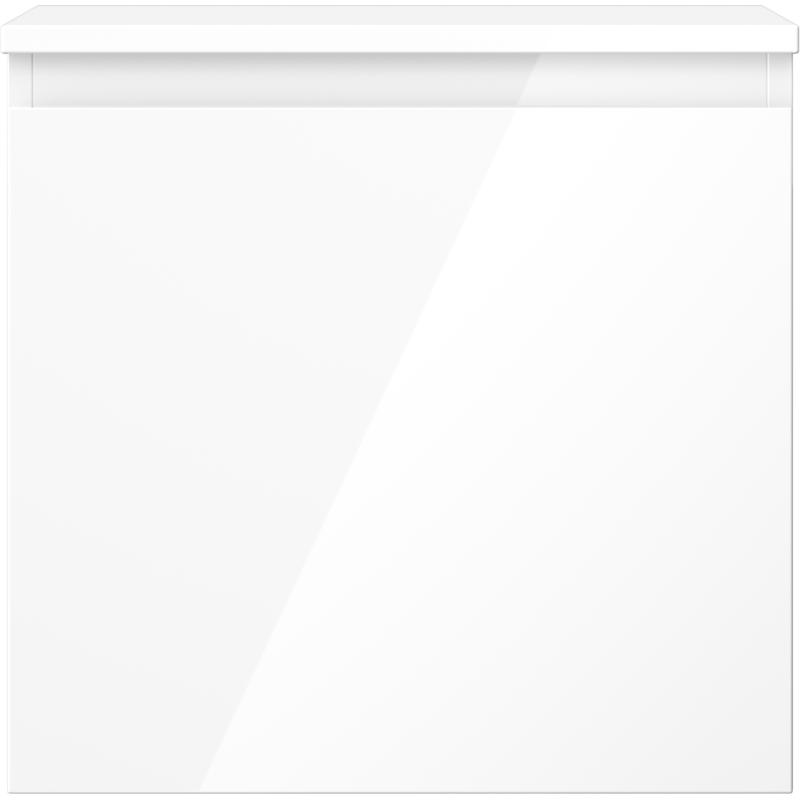 Mexen Orio vonios kambario spintelė po praustuvu 50 cm su stalviršiu, 1 stalčius, blizgi balta - 91A10-05047-1-BFC00