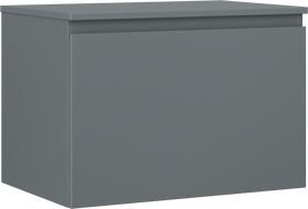 Mexen Orio vonios kambario spintelė po praustuvu 70 cm su stalviršiu, 1 stalčius, matinė grafito spalva - 91A10-07047-1-BFC66