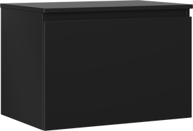 Mexen Orio vonios spintelė po praustuvu 70 cm su stalviršiu, 1 stalčius, juoda matinė - 91A10-07047-1-BFC71