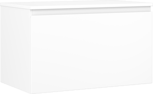 Mexen Orio vonios kambario spintelė po praustuvu 80 cm su stalviršiu, 1 stalčius, balta matinė - 91A10-08047-1-BFC01