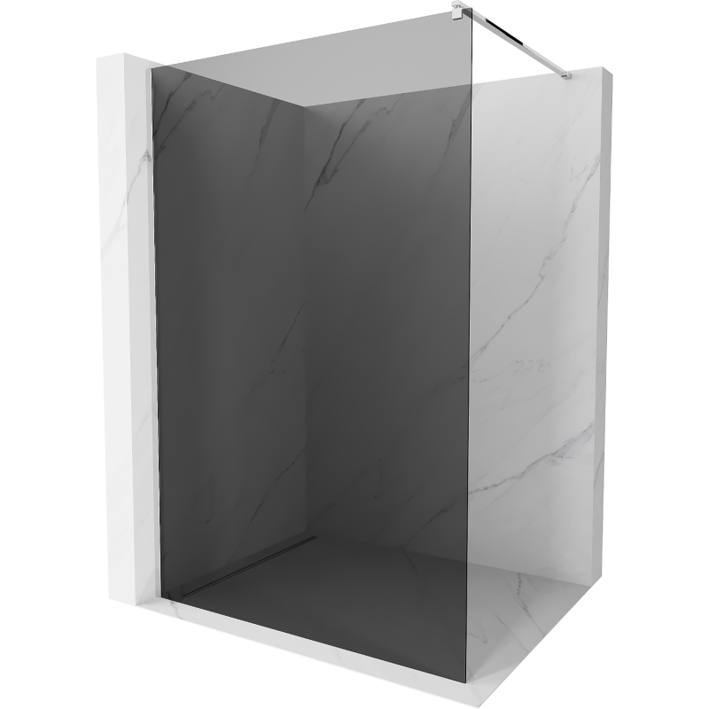 Mexen Kioto dušo siena Walk-in 80 x 200 cm, grafitas 8 mm, chromas - 800-080-101-01-40