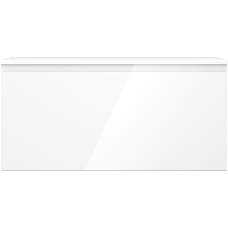 Mexen Orio vonios spintelė po praustuvu 100 cm su stalviršiu, 1 stalčius, blizgi balta - 91A10-10047-1-BFC00