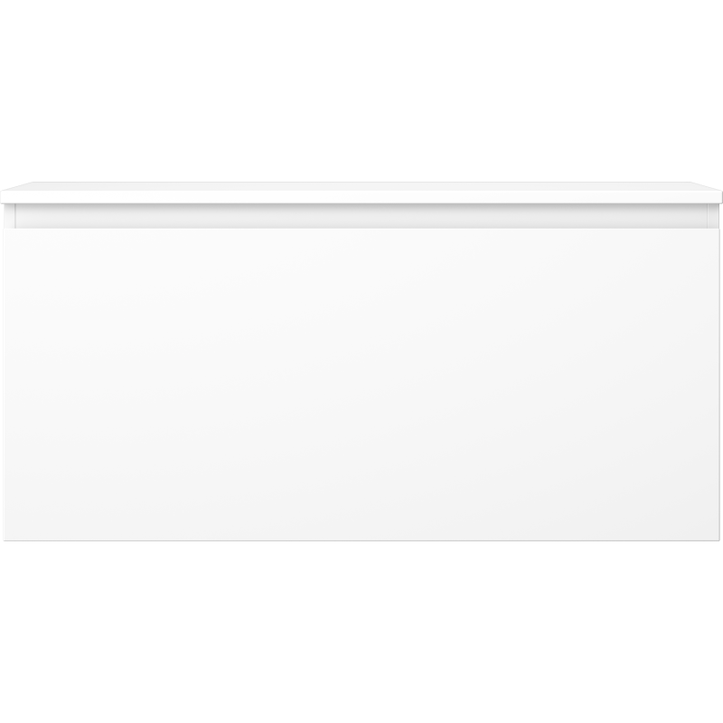 Mexen Orio vonios kambario spintelė po praustuvu 100 cm su stalviršiu, 1 stalčius, balta matinė - 91A10-10047-1-BFC01