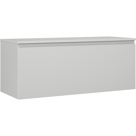 Mexen Orio vonios spintelė po kriaukle 120 cm su stalviršiu, 1 stalčius, pilkas matinis - 91A10-12047-1-BFC62