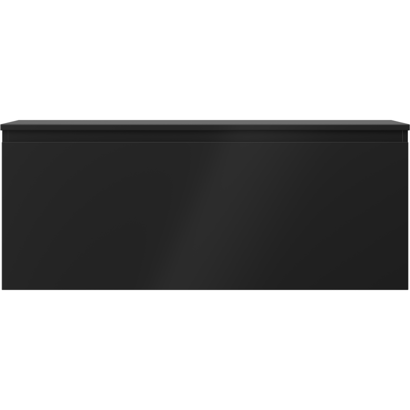 Mexen Orio vonios spintelė po praustuvu 120 cm su stalviršiu, 1 stalčius, juoda matinė - 91A10-12047-1-BFC71