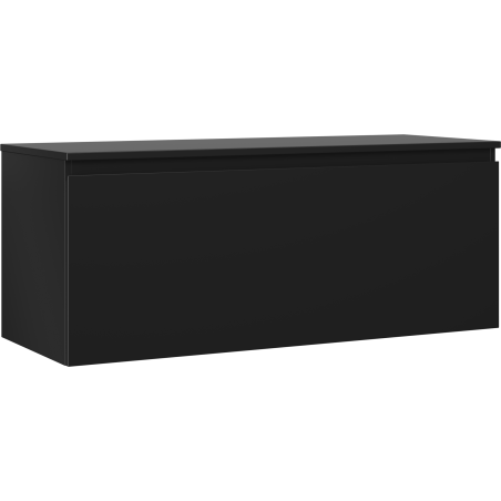 Mexen Orio vonios spintelė po praustuvu 120 cm su stalviršiu, 1 stalčius, juoda matinė - 91A10-12047-1-BFC71