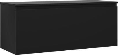 Mexen Orio vonios spintelė po praustuvu 120 cm su stalviršiu, 1 stalčius, juoda matinė - 91A10-12047-1-BFC71