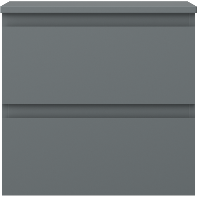 Mexen Orio vonios spintelė po kriaukle 50 cm su stalviršiu, 2 stalčiai, matinė grafito spalva - 91A10-05047-2-BFFC66