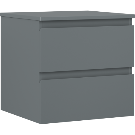 Mexen Orio vonios spintelė po kriaukle 50 cm su stalviršiu, 2 stalčiai, matinė grafito spalva - 91A10-05047-2-BFFC66