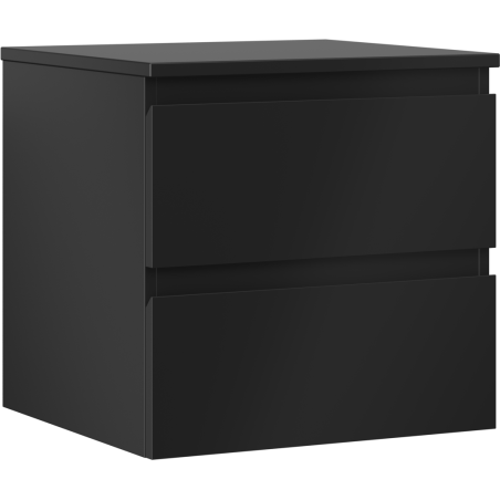 Mexen Orio vonios spintelė po kriaukle 50 cm su stalviršiu, 2 stalčiai, juoda mat - 91A10-05047-2-BFFC71