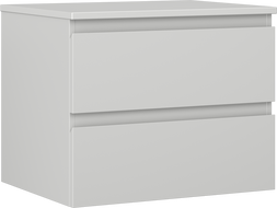 Mexen Orio vonios kambario spintelė po praustuvu 60 cm su stalviršiu, 2 stalčiai, pilka matinė - 91A10-06047-2-BFFC62