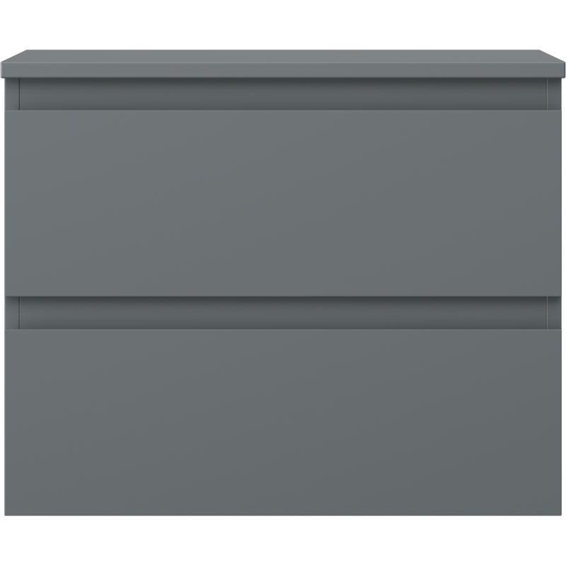 Mexen Orio vonios kambario spintelė po kriaukle 60 cm su stalviršiu, 2 stalčiai, matinė grafito - 91A10-06047-2-BFFC66