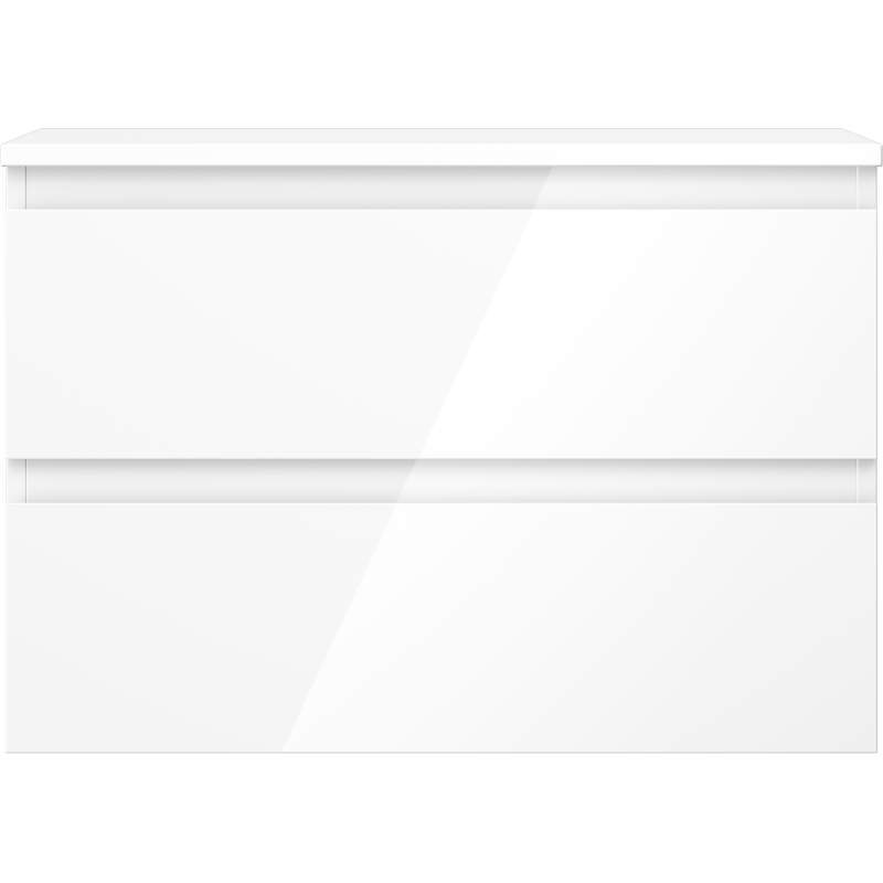 Mexen Orio vonios spintelė po kriaukle 70 cm su stalviršiu, 2 stalčiai, blizganti balta - 91A10-07047-2-BFFC00