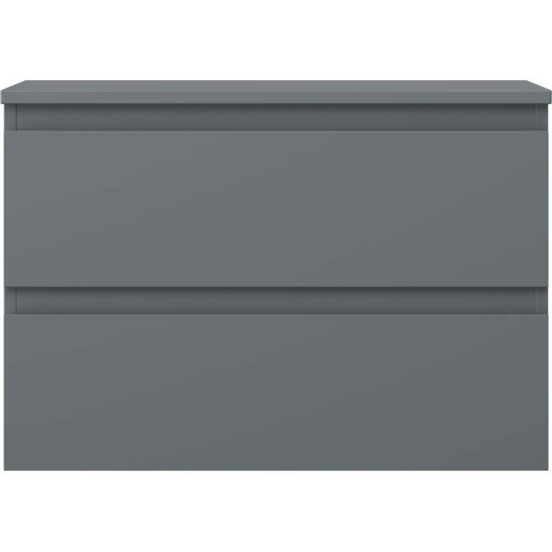 Mexen Orio vonios spintelė po praustuvu 70 cm su stalviršiu, 2 stalčiai, matinė grafito spalva - 91A10-07047-2-BFFC66