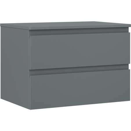 Mexen Orio vonios spintelė po praustuvu 70 cm su stalviršiu, 2 stalčiai, matinė grafito spalva - 91A10-07047-2-BFFC66