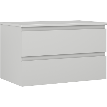 Mexen Orio vonios spintelė po praustuvu 80 cm su stalviršiu, 2 stalčiai, pilkai matinė - 91A10-08047-2-BFFC62