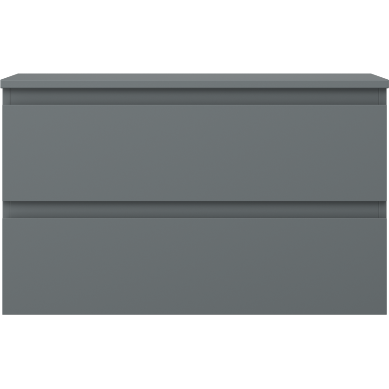 Mexen Orio vonios spintelė po kriaukle 80 cm su stalviršiu, 2 stalčiai, grafitas matinis - 91A10-08047-2-BFFC66