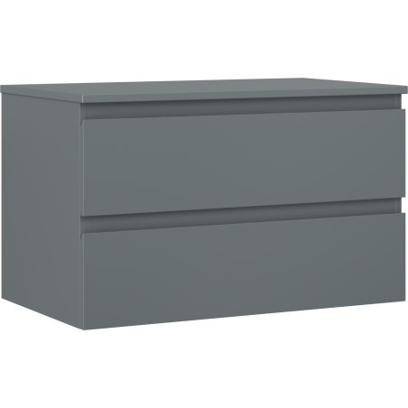 Mexen Orio vonios spintelė po kriaukle 80 cm su stalviršiu, 2 stalčiai, grafitas matinis - 91A10-08047-2-BFFC66