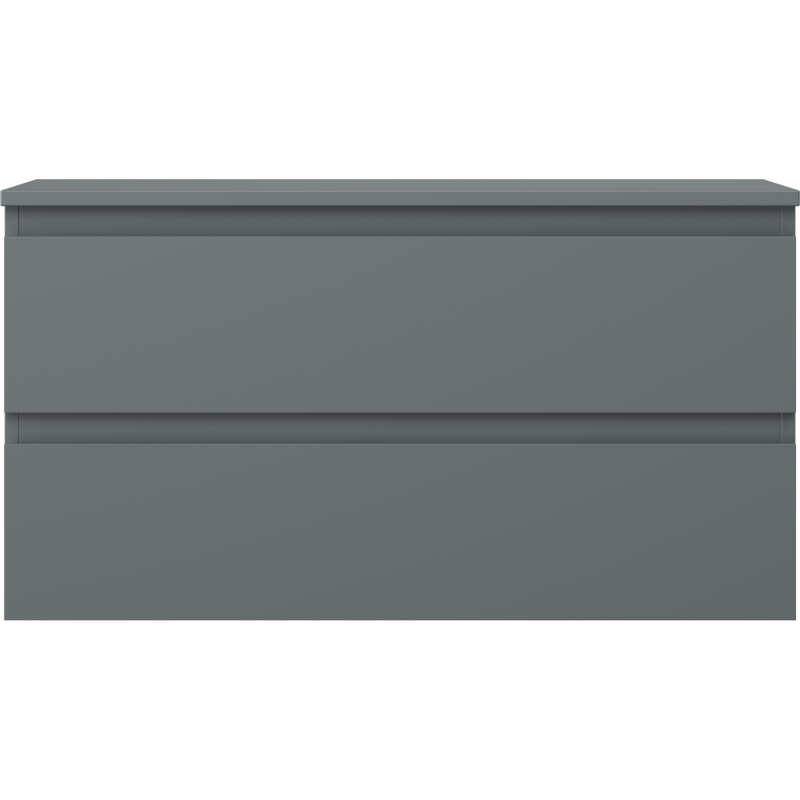 Mexen Orio vonios spintelė po kriaukle 90 cm su stalviršiu, 2 stalčiai, grafito matinis - 91A10-09047-2-BFFC66