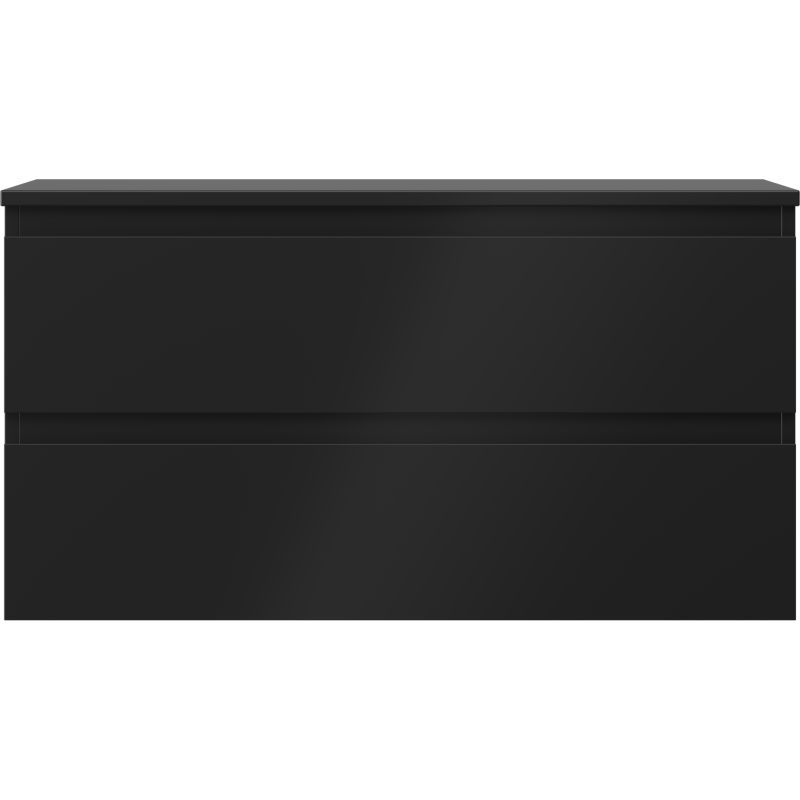 Mexen Orio vonios spintelė po praustuvu 90 cm su stalviršiu, 2 stalčiai, juoda matinė - 91A10-09047-2-BFFC71