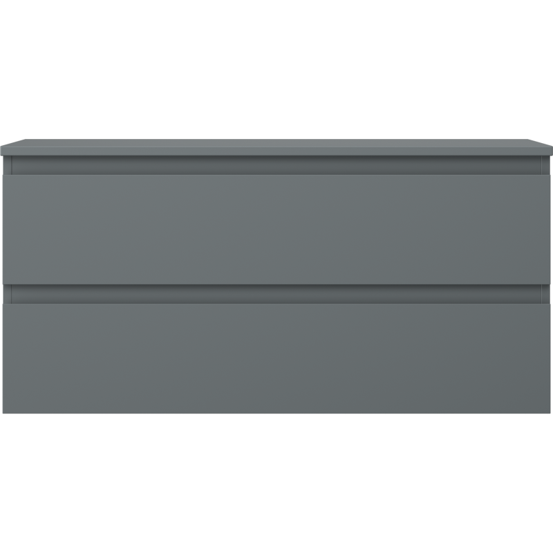 Mexen Orio vonios kambario spintelė po praustuvu 100 cm su stalviršiu, 2 stalčiai, grafitas matinis - 91A10-10047-2-BFFC66