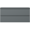 Mexen Orio vonios kambario spintelė po praustuvu 100 cm su stalviršiu, 2 stalčiai, grafitas matinis - 91A10-10047-2-BFFC66