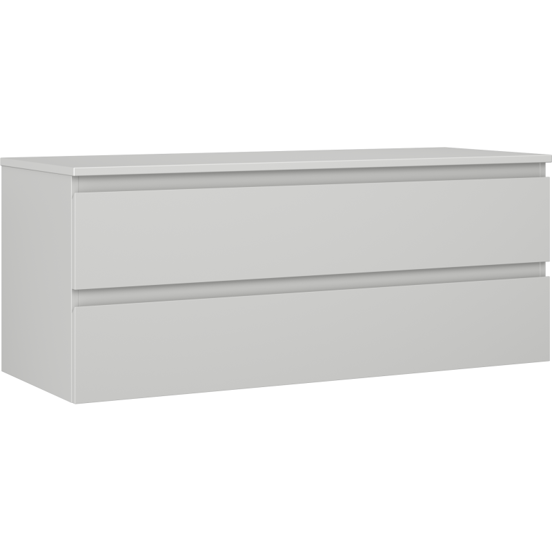 Mexen Orio vonios spintelė po praustuvu 120 cm su stalviršiu, 2 stalčiai, pilka matinė - 91A10-12047-2-BFFC62