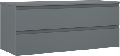 Mexen Orio vonios spintele po kriaukle 120 cm su stalviršiu, 2 stalčiai, matinė grafito spalva - 91A10-12047-2-BFFC66