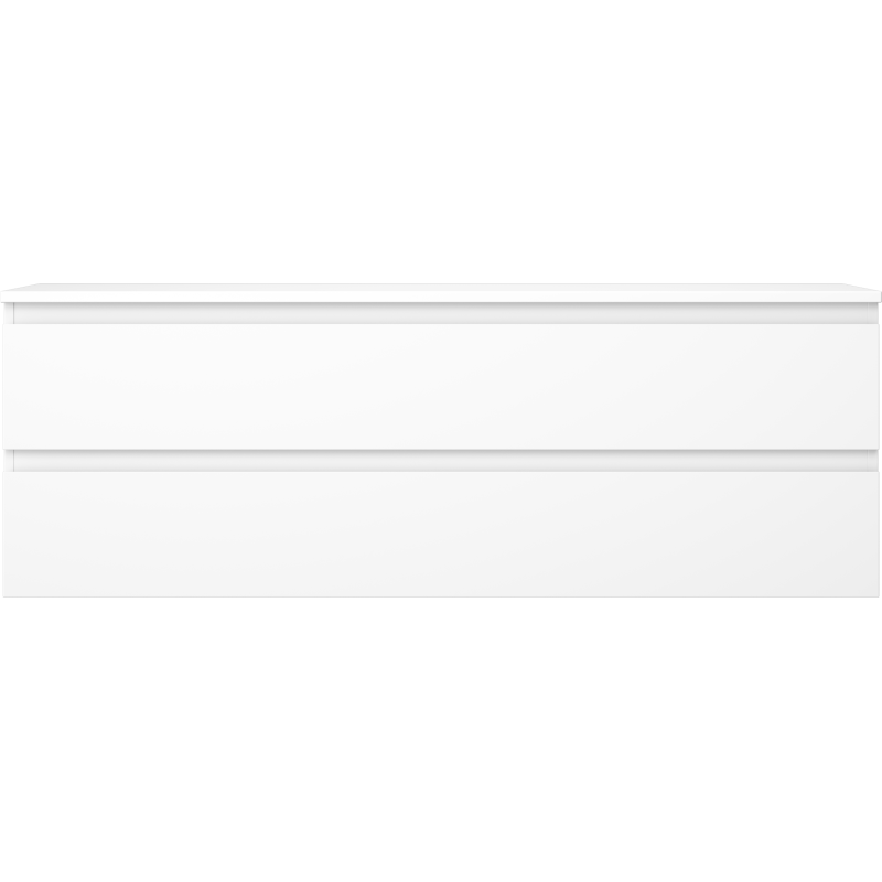 Mexen Orio vonios kambario spintelė po praustuvu 140 cm su stalviršiu, 2 stalčiai, balta matinė - 91A10-14047-2-BFFC01