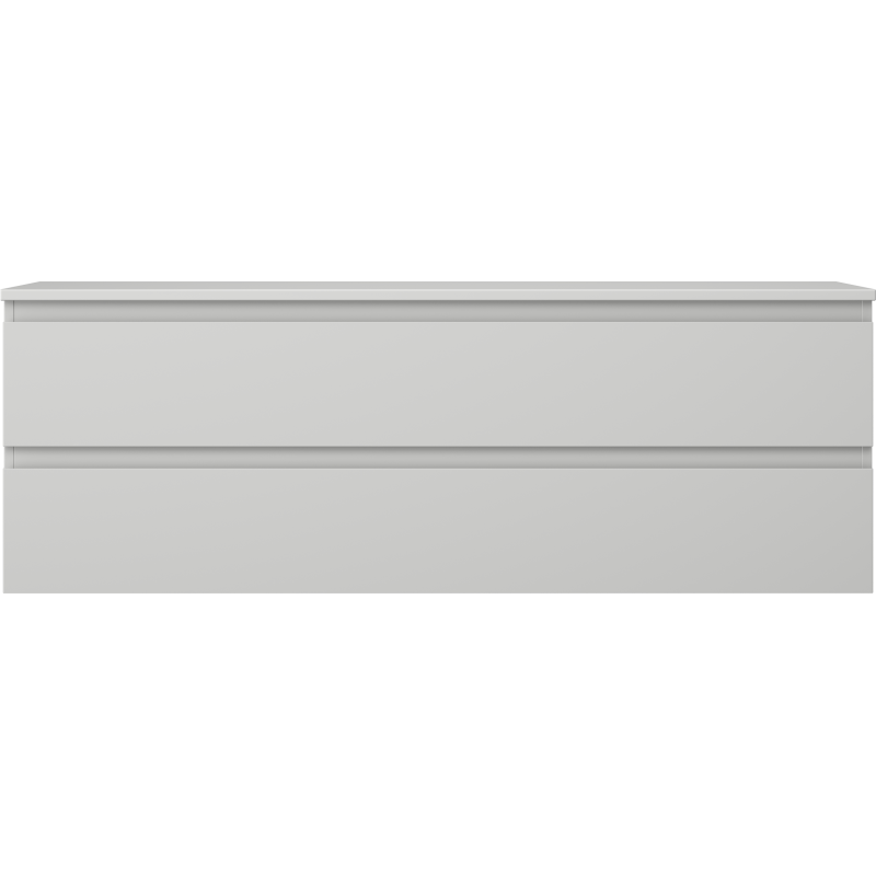 Mexen Orio vonios kambario spintelė su stalviršiu 140 cm, 2 stalčiai, pilka matinė - 91A10-14047-2-BFFC62