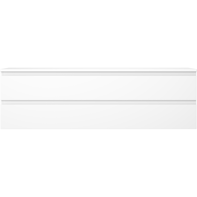 Mexen Orio vonios spintelė po kriaukle 160 cm su stalviršiu, 2 stalčiai, balta matinė - 91A10-16047-2-BFFC01