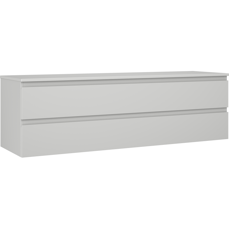 Mexen Orio vonios spintelė po praustuvu 160 cm su stalviršiu, 2 stalčiai, pilka matinė - 91A10-16047-2-BFFC62