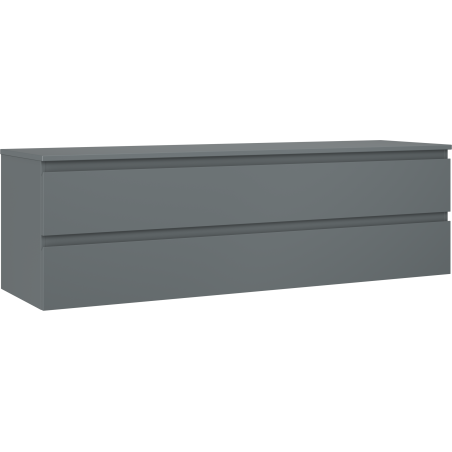 Mexen Orio vonios kambario spintelė po kriaukle 160 cm su stalviršiu, 2 stalčiai, matinė grafito spalva - 91A10-16047-2-BFFC66