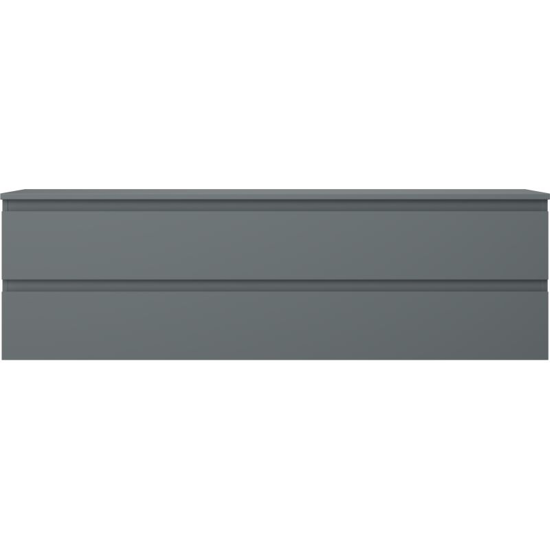 Mexen Orio vonios kambario spintelė po kriaukle 160 cm su stalviršiu, 2 stalčiai, matinė grafito spalva - 91A10-16047-2-BFFC66