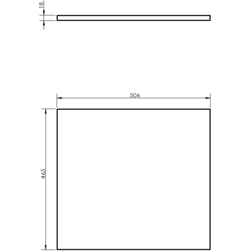 Mexen Rivel vonios spintelė po praustuvu 50 cm su stalviršiu, 1 stalčius, grioveliai, grafito matas - 91A20-05023-1-BFC66