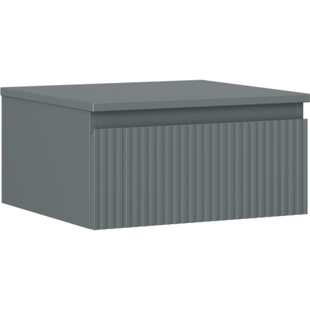 Mexen Rivel vonios spintelė po praustuvu 50 cm su stalviršiu, 1 stalčius, grioveliai, grafito matas - 91A20-05023-1-BFC66