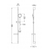 Mexen DS75 slenkamas dušo komplektas, chromas - 785754583-00