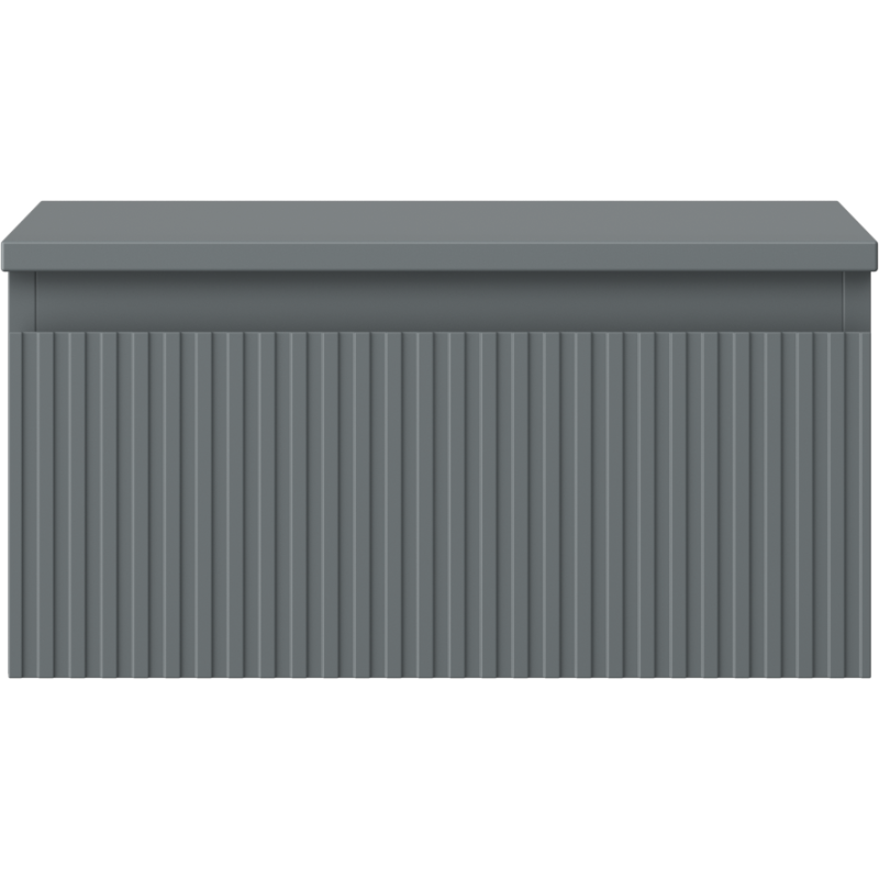 Mexen Rivel vonios spintelė po praustuvu 50 cm su stalviršiu, 1 stalčius, grioveliai, grafito matas - 91A20-05023-1-BFC66