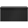 Mexen Rivel vonios spintelė po praustuvu 50 cm su stalviršiu, 1 stalčius, gofruota, juoda matinė - 91A20-05023-1-BFC71