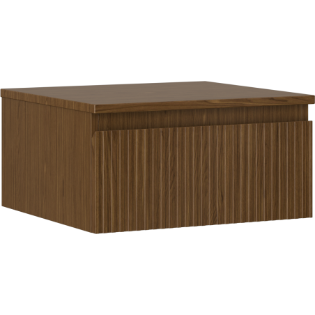 Mexen Rivel vonios spintelė po praustuvu 50 cm su stalviršiu, 1 stalčius, grioveliais, riešutmedis - 91A20-05023-1-BFC86