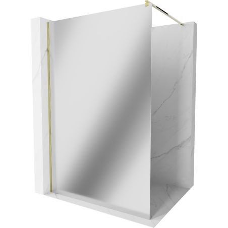 Mexen Kioto dušo siena Walk-in 90 x 200 cm, veidrodis 8 mm, auksinė - 800-090-101-50-50
