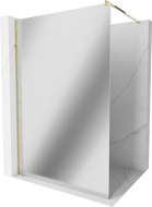 Mexen Kioto Dušo sienelė Walk-in 90 x 200 cm, veidrodis 8 mm, auksinė - 800-090-101-50-50
