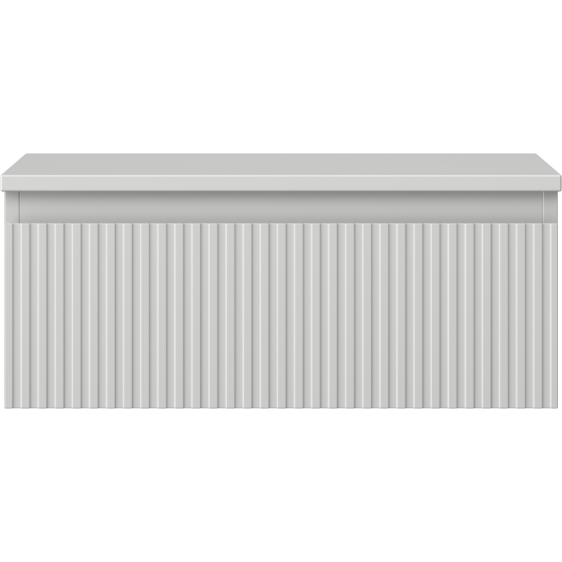 Mexen Rivel vonios spintelė po praustuvu 60 cm su stalviršiu, 1 stalčiukas, rifliuota, matinė pilka - 91A20-06023-1-BFC62