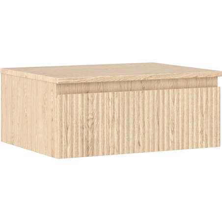 Mexen Rivel vonios kambario spintelė po praustuvu 60 cm, su stalviršiu, 1 stalčius, rifliuotas, ąžuolas - 91A20-06023-1-BFC81