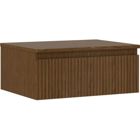 Mexen Rivel vonios spintelė po kriaukle 60 cm su stalviršiu, 1 stalčius, grioveliais, riešutas - 91A20-06023-1-BFC86