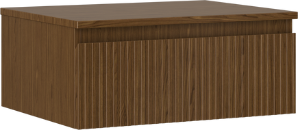 Mexen Rivel vonios spintelė po kriaukle 60 cm su stalviršiu, 1 stalčius, grioveliais, riešutas - 91A20-06023-1-BFC86